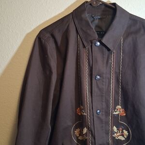 Embroidered Jacket Womens L  NICE! 260738